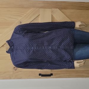 Denim & Flower | Slim Fit Floral Print Button Up Top | Small